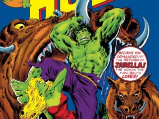 Incredible Hulk #202 cover; pencils, John Buscema; inks, John Romita Sr.; Jarella