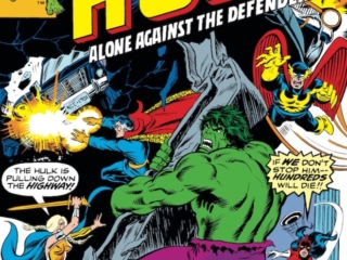 Incredible Hulk #207 cover; pencils and inks, Dave Cockrum; Defenders
