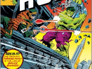 Incredible Hulk #208 cover; pencils, Marie Severin; inks, Frank Giacoia