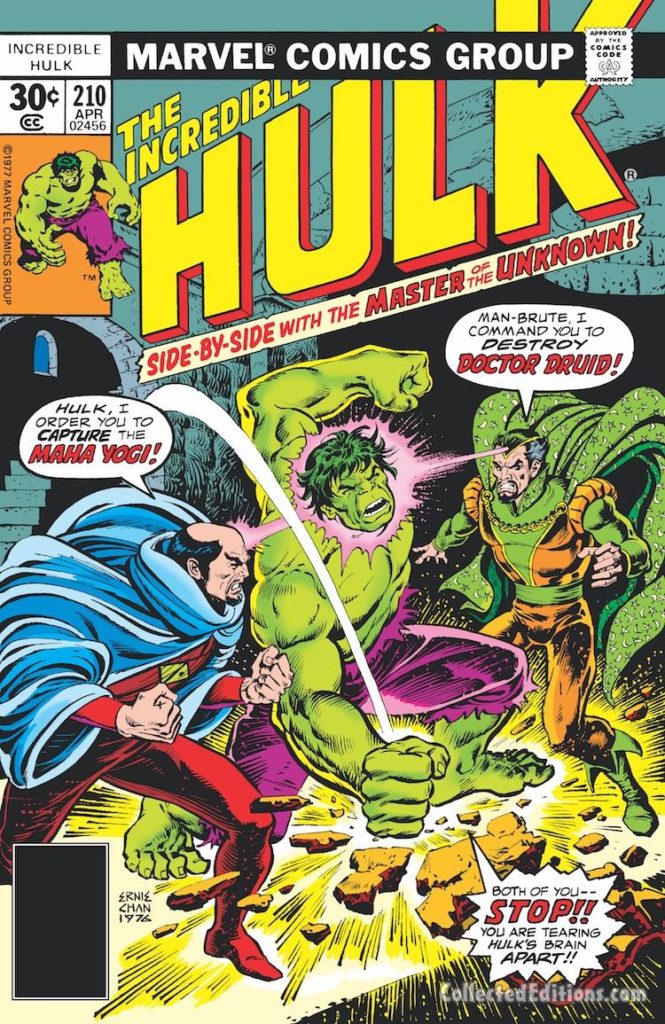 Incredible Hulk #210 cover; pencils and inks, Ernie Chan; Doctor Druid/Maha Yogi