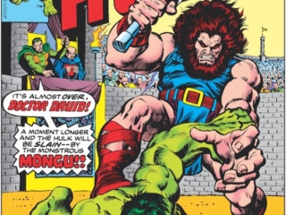 Incredible Hulk #211 cover; pencils, Ed Hannigan; inks, Ernie Chan; Doctor Druid/Mongu