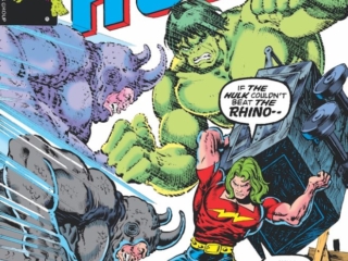 Incredible Hulk #218 cover; pencils and inks, Ernie Chan; Doc Samson/The Rhino