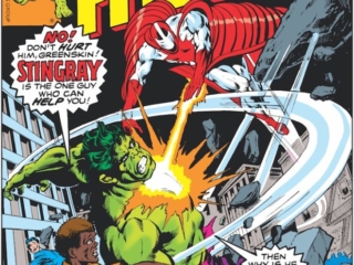 Incredible Hulk #221 cover; pencils, Rich Buckler; inks, Joe Rubinstein; Stingray