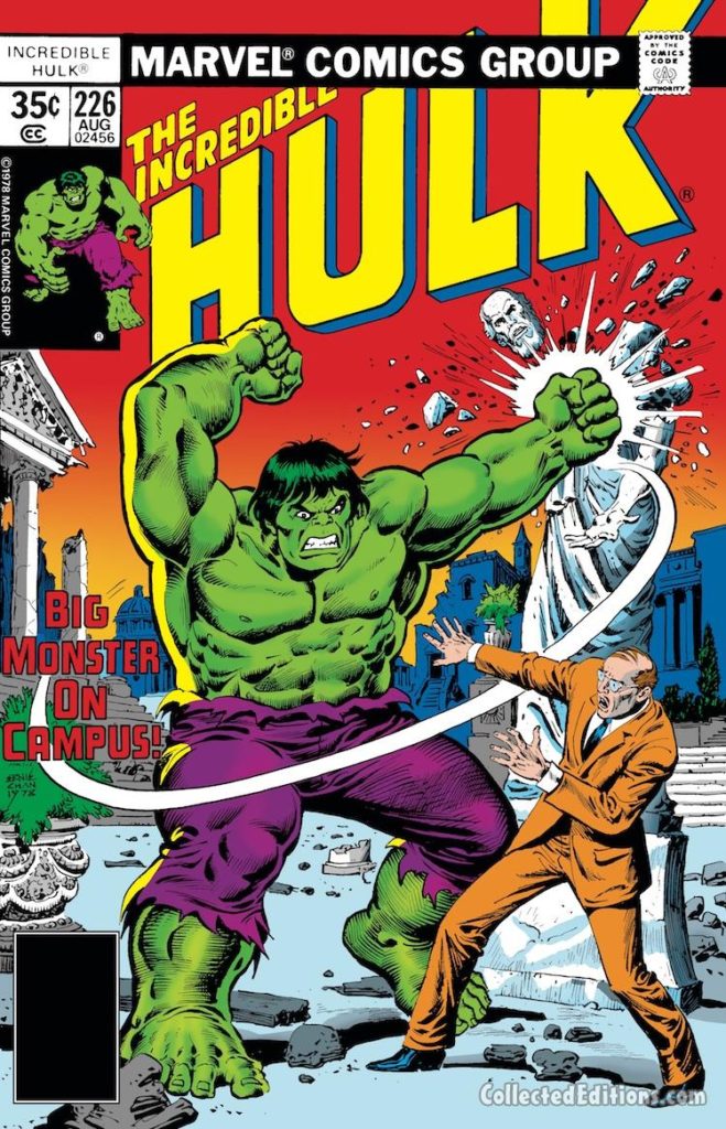 Incredible Hulk #226 cover; pencils and inks, Ernie Chan