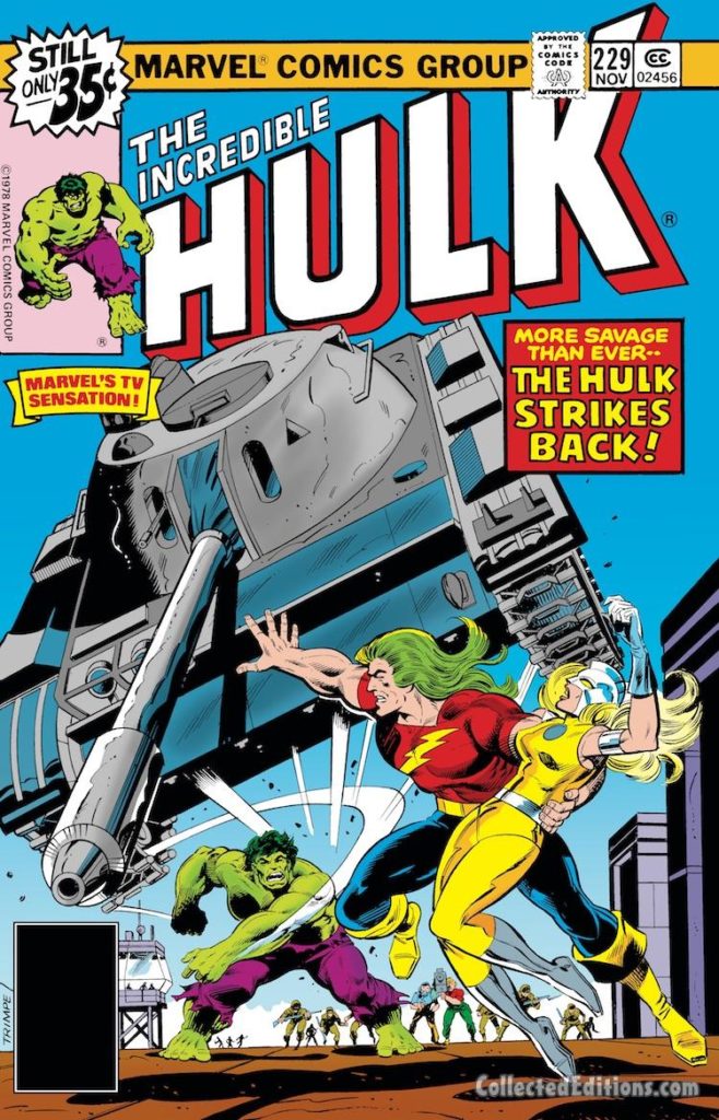 Incredible Hulk #229 cover; pencils, Herb Trimpe; inks, Bob Layton