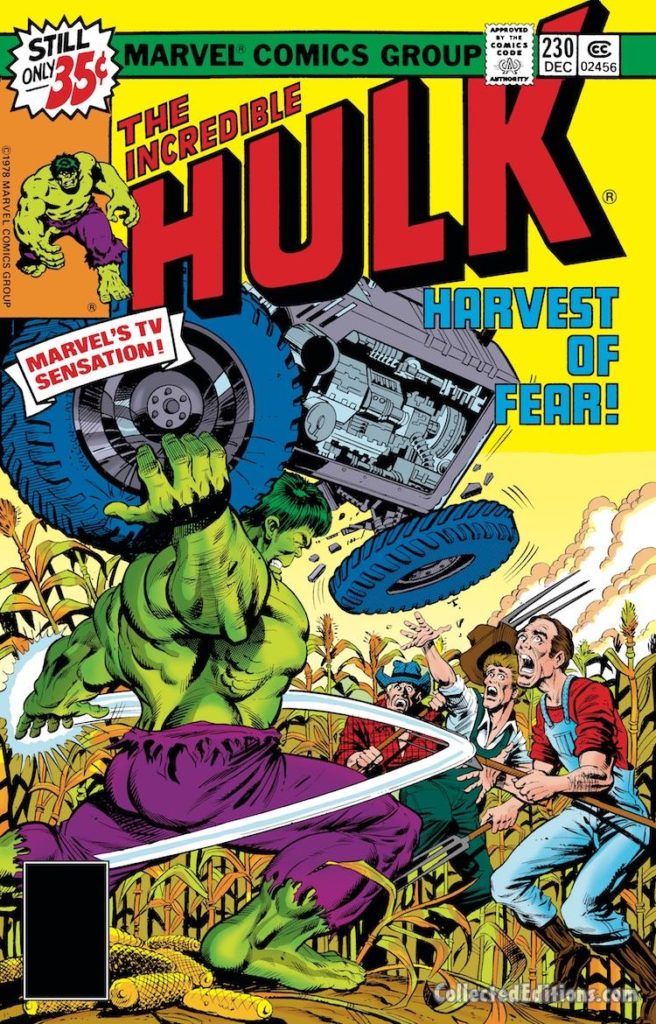 Incredible Hulk #230 cover; pencils, Ron Wilson; inks, Bob McLeod