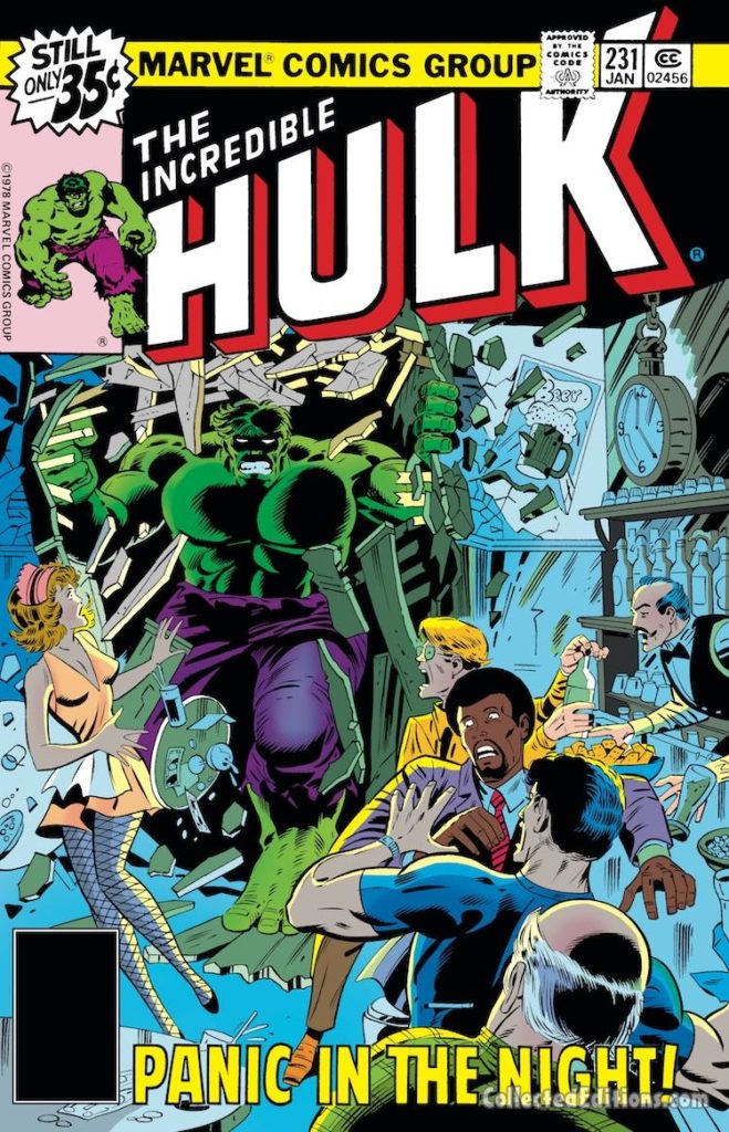 Incredible Hulk #231 cover; pencils, Herb Trimpe; inks, uncredited