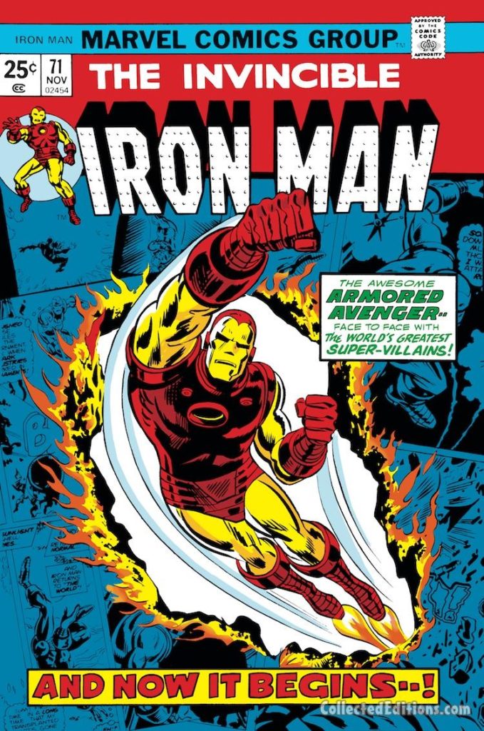 Iron Man #71 cover; pencils, Ron Wilson; inks, Mike Esposito