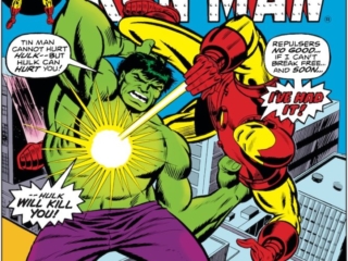 Iron Man #76 cover; pencils, George Tuska; inks, Johnny Craig; Incredible Hulk