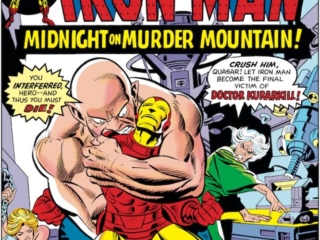 Iron Man #79 cover; pencils, Gil Kane; inks, Frank Giacoia; Quasar, Doctor Kurarkill