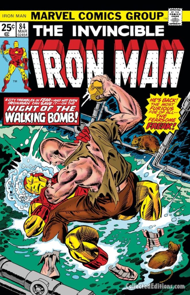 Iron Man #84 cover; pencils, Gil Kane; inks, Mike Esposito, The Freak