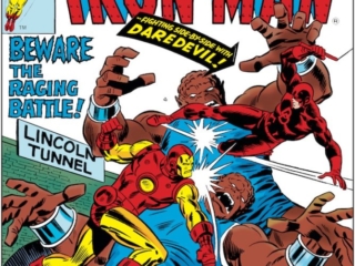 Iron Man #89 cover; pencils, John Buscema; inks, Frank Giacoia Iron Man #89 cover; pencils, John Buscema; inks, Frank Giacoia; Blood Brothers