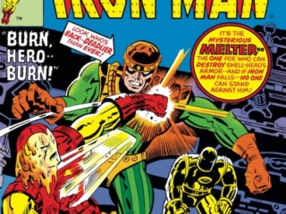 Iron Man #92 cover; pencils, Jack Kirby; inks, Al Milgrom Iron Man #92 cover; pencils, Jack Kirby; inks, Al Milgrom; the Melter