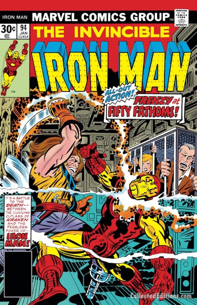 Iron Man #94 cover; pencils, Jack Kirby; inks, Al Milgrom; Kraken