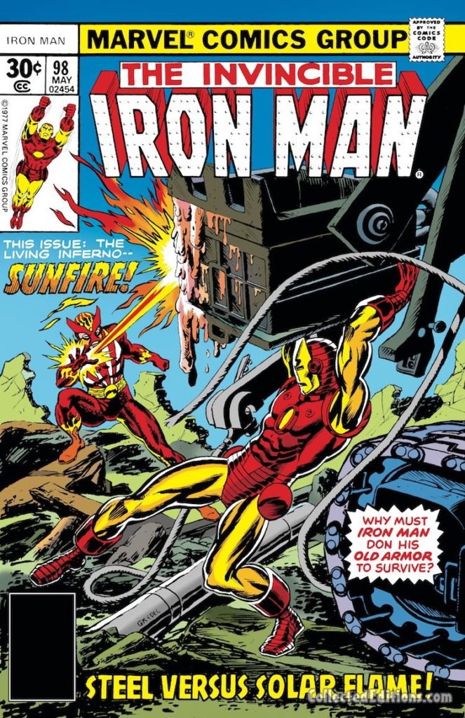 Iron Man #98 cover; pencils, Gil Kane; inks, Dave Cockrum; Sunfire
