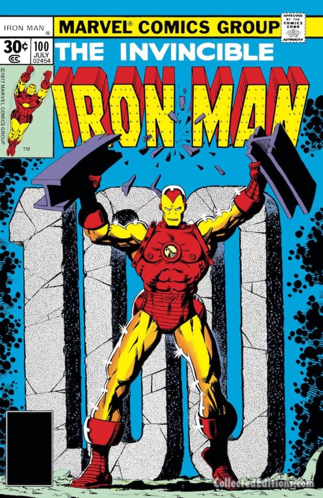 Iron Man #100 cover; pencils and inks, Jim Starlin