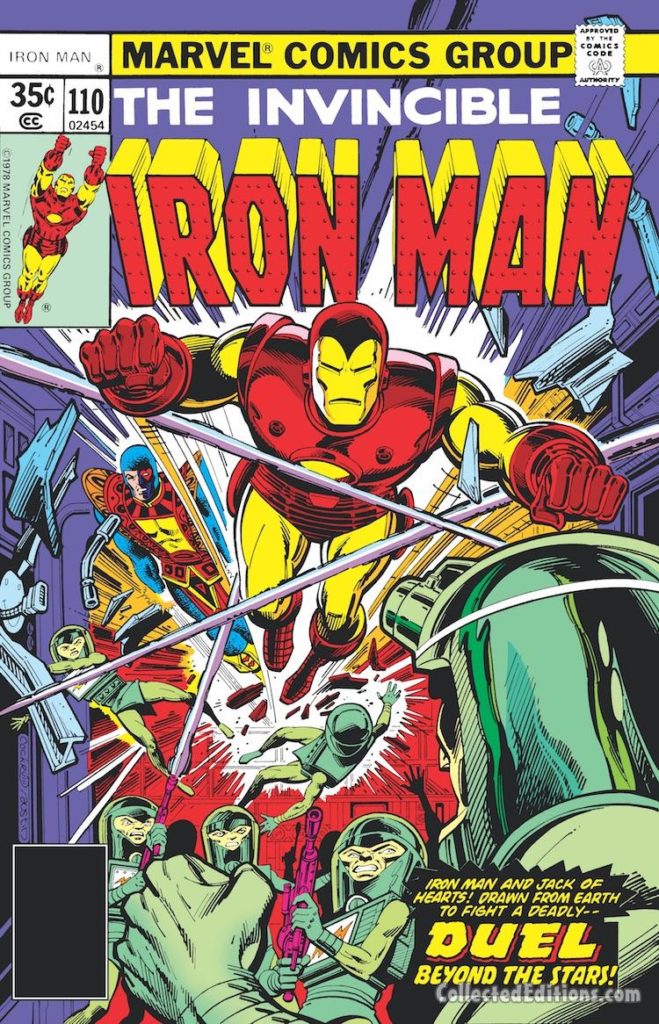Iron Man #110 cover; pencils, Dave Cockrum; inks, Terry Austin