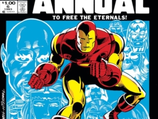 Iron Man Annual #1 cover; pencils, Luke McDonnell; inks, Steve Mitchell; Eternals