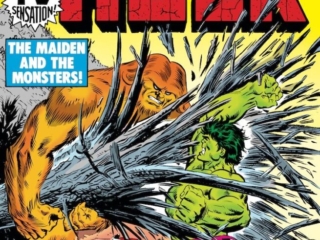 Incredible Hulk Annual #8 cover; pencils and inks, Al Milgrom; Maiden and the Monsters, Sasquatch, Alpha Flight