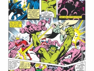 Incredible Hulk Annual #11, pg. 29; pencils, Rich Buckler; inks, Joe Sinnott; Leader, Humanoids, Vision, Wonder Man, Captain America