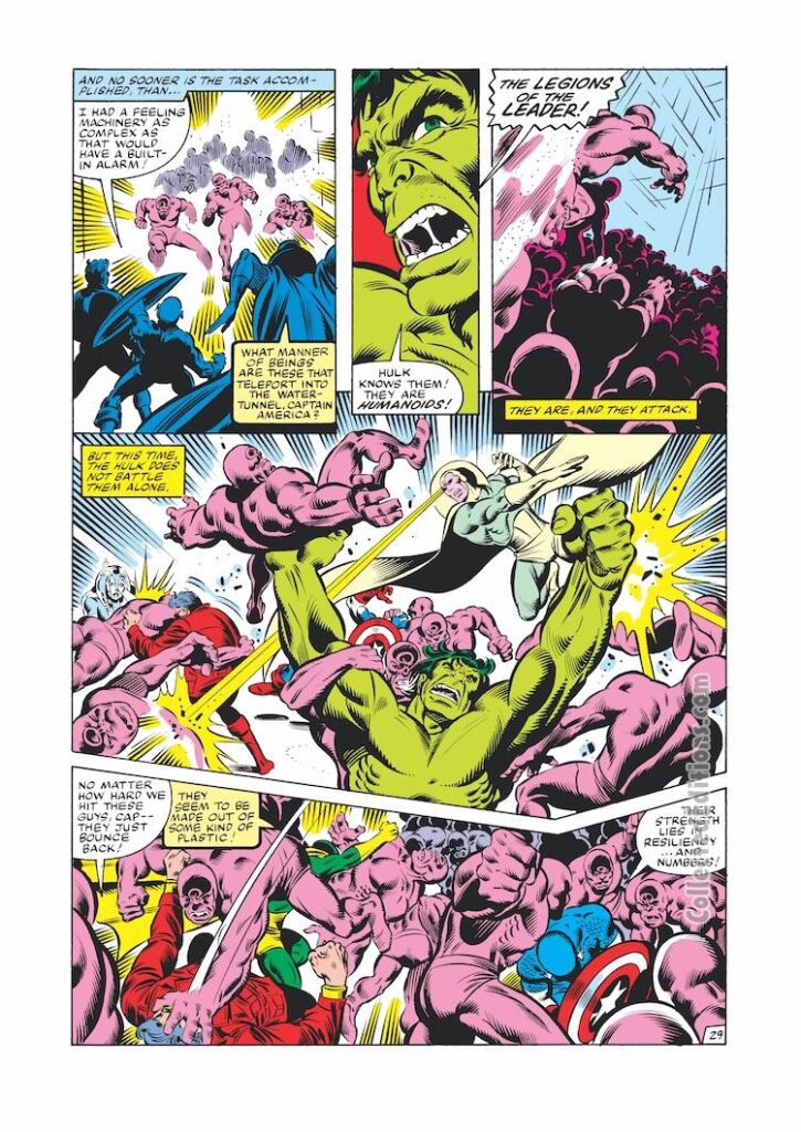 Incredible Hulk Annual #11, pg. 29; pencils, Rich Buckler; inks, Joe Sinnott; Leader, Humanoids, Vision, Wonder Man, Captain America