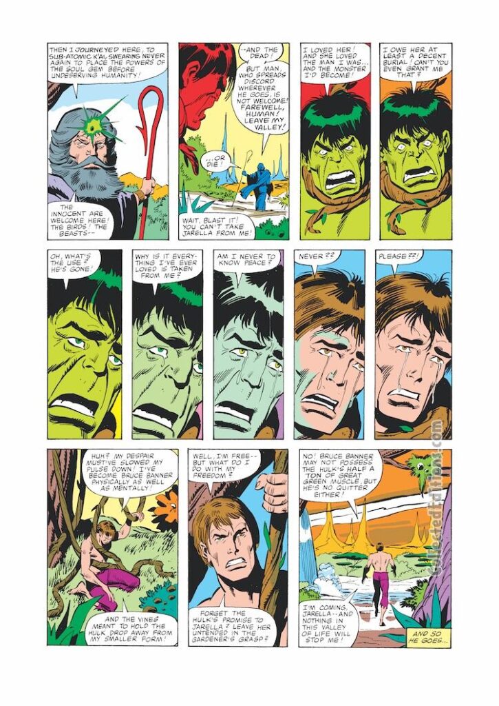 Incredible Hulk #248, pg. 7; pencils and inks, Sal Buscema; Gardener, Bruce Banner, Microverse
