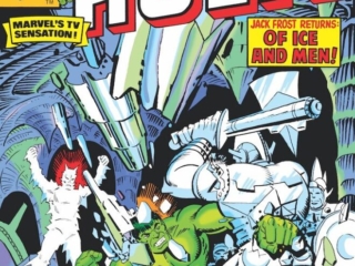 Incredible Hulk #249 cover; pencils and inks, Steve Ditko; Jack Frost Returns of Ice and Men, Marvel's TV Sensation