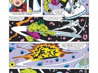 Incredible Hulk #250, pg. 31; pencils and inks, Sal Buscema; Silver Surfer, surfboard