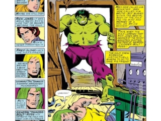 Incredible Hulk #252, pg. 1; pencils and inks, Sal Buscema; The Changelings, splash page, Bill Mantlo, writer, Betty Ross, Rick Jones, Fred Sloan, Doc Samson, Thunderbolt Ross