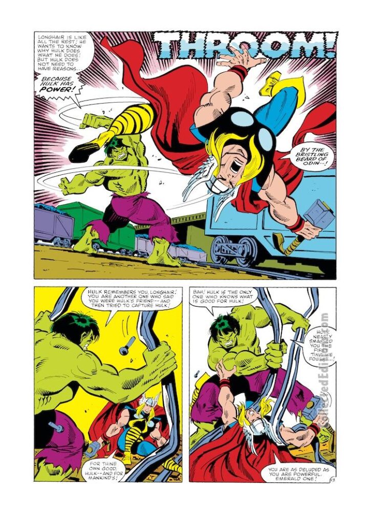 Incredible Hulk #255, pg. 13; pencils and inks, Sal Buscema; Thor