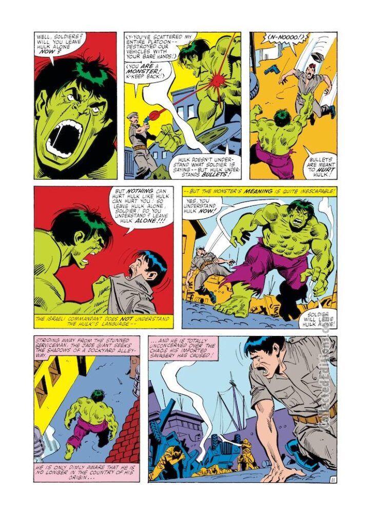 Incredible Hulk #256, pg. 11; pencils and inks, Sal Buscema; Israel, Sabra
