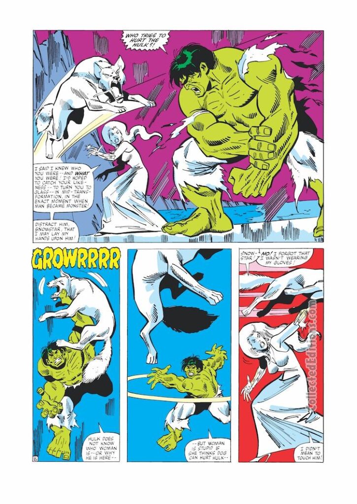 Incredible Hulk #262, pg. 8; pencils and inks, Sal Buscema; Snowstar