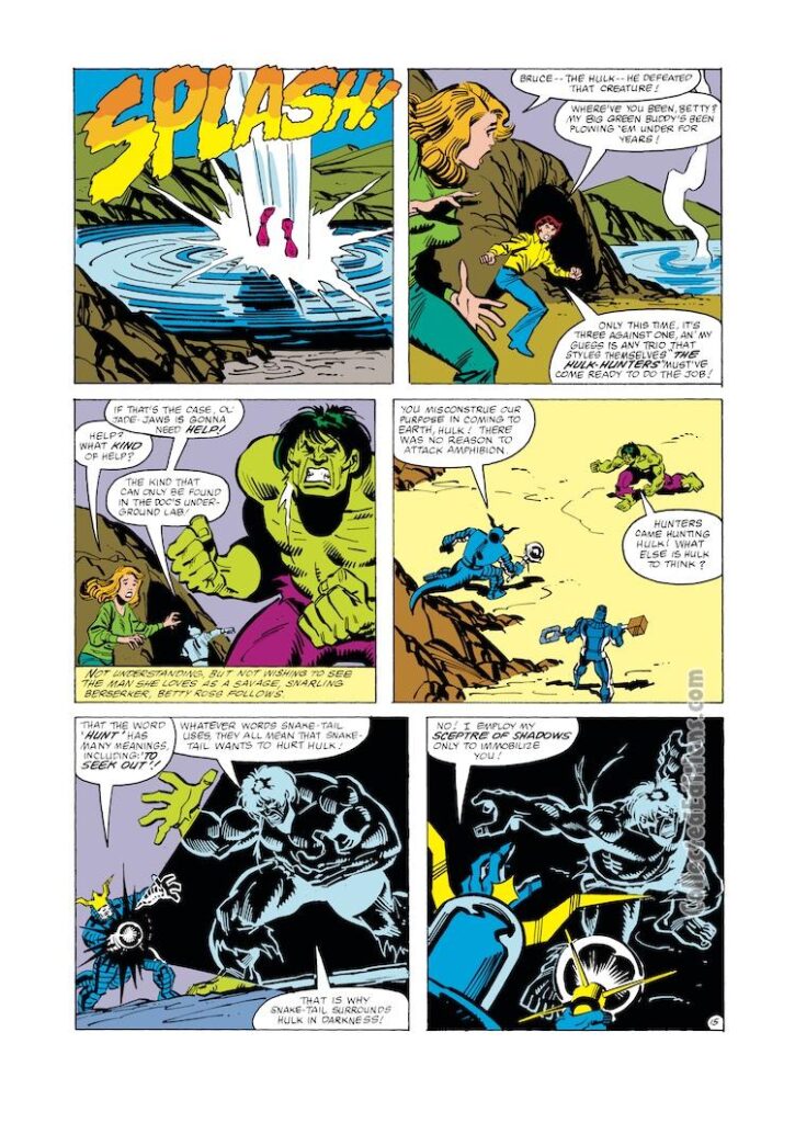 Incredible Hulk #269, pg. 15; pencils and inks, Sal Buscema; Betty Ross, Rick Jones, Amphibian