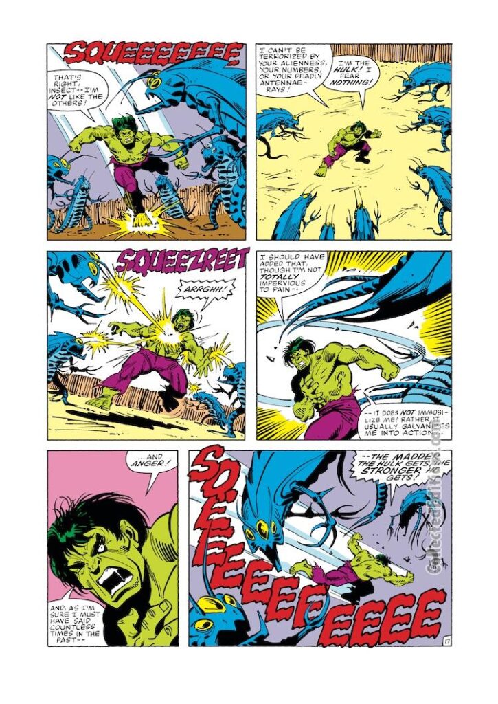 Incredible Hulk #273, pg. 17; pencils and inks, Sal Buscema; giant insects
