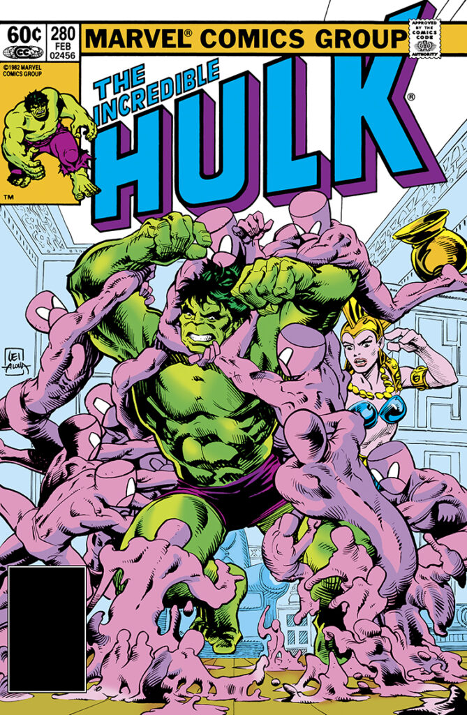 Incredible Hulk #280 cover; pencils and inks, Steve Leialoha; Bereet, Leader; Humanoids