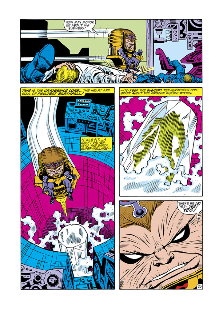 Incredible Hulk #287, pg. 20; layouts, Sal Buscema; pencils and inks, Chic Stone; MODOK