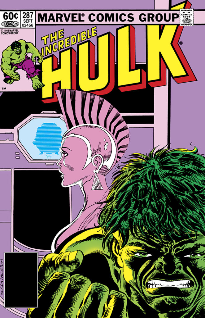 Incredible Hulk #287 cover; pencils, Ron Wilson; inks, Al Milgrom; Bereet