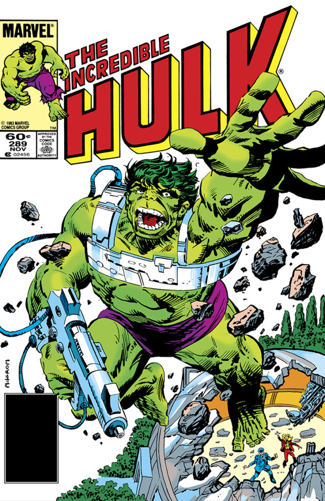 Incredible Hulk #289 cover; pencils and inks, Al Milgrom; Dr. Kate Waynesboro, Gen. Thunderbolt Ross