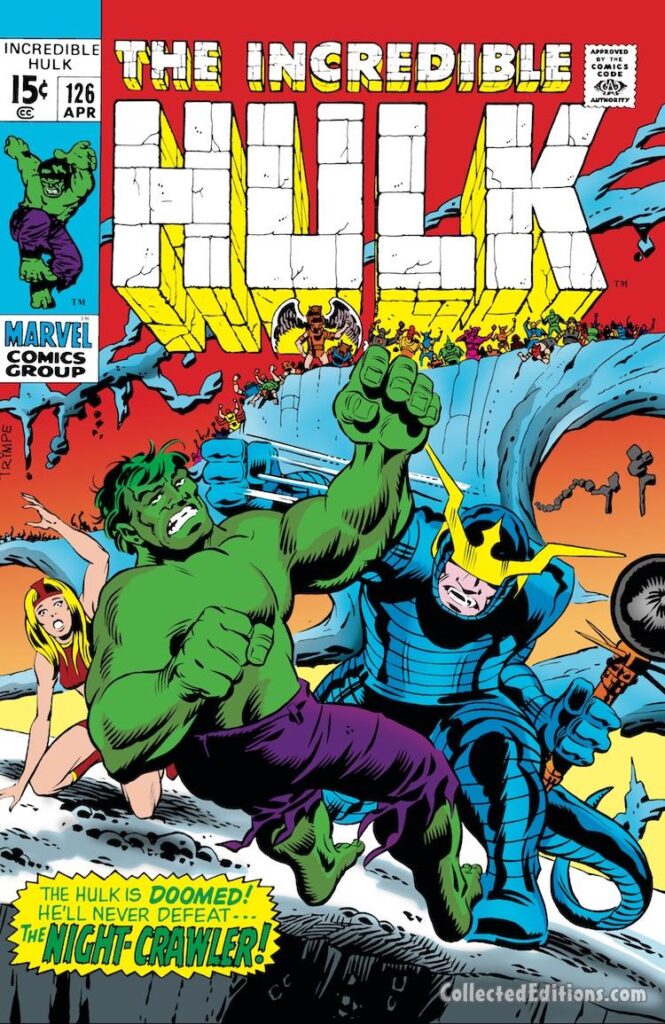Incredible Hulk #126 cover; pencils and inks, Herb Trimpe; Doctor Strange team-up
