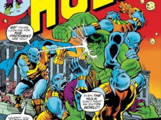 Incredible Hulk #176 cover; pencils and inks, Herb Trimpe; alterations, John Romita Sr.; Crisis on Counter Earth