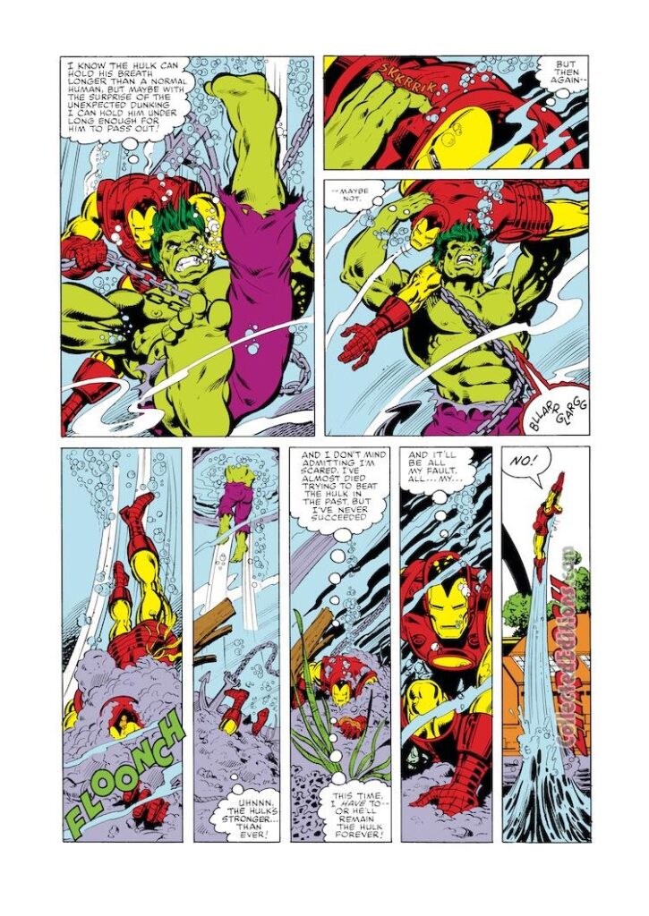 Iron Man #132, pg. 11; layouts, Jerry Bingham; pencils and inks, Bob Layton, Incredible Hulk