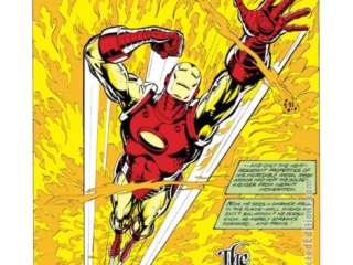 Iron Man #134, pg. 1; layouts, Jerry Bingham; pencils and inks, Bob Layton Iron Man #134, pg. 1; layouts, Jerry Bingham; pencils and inks, Bob Layton; The Challenge Splash Page, David Michelinie