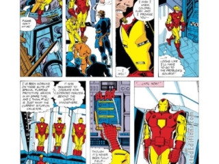 Iron Man #142, pg. 17; layouts, John Romita Jr.; pencils and inks, Bob Layton Iron Man #142, pg. 17; layouts, John Romita Jr.; pencils and inks, Bob Layton; Nick Fury, SHIELD, Mike Trudeau