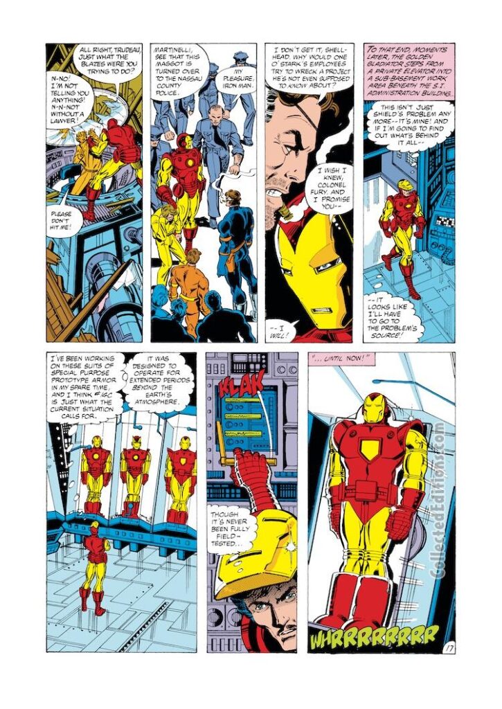 Iron Man #142, pg. 17; layouts, John Romita Jr.; pencils and inks, Bob Layton; Nick Fury, SHIELD, Mike Trudeau