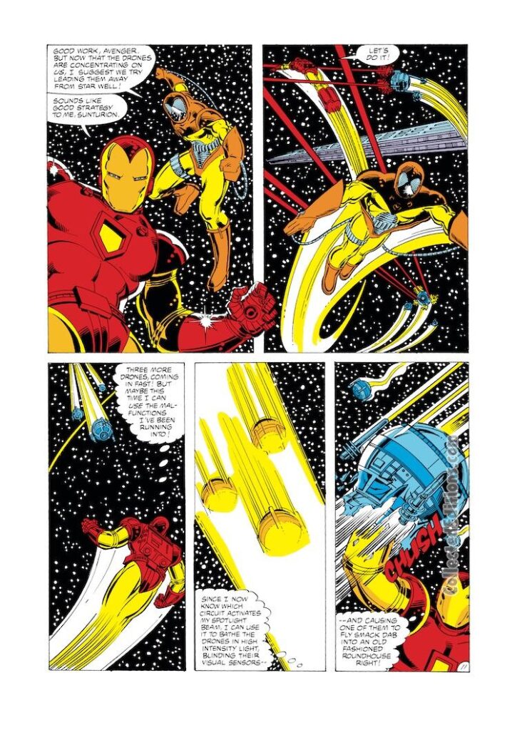 Iron Man #143, pg. 11; layouts, John Romita Jr.; pencils and inks, Bob Layton, Sunturion/Arthur Dearborn, first appearance