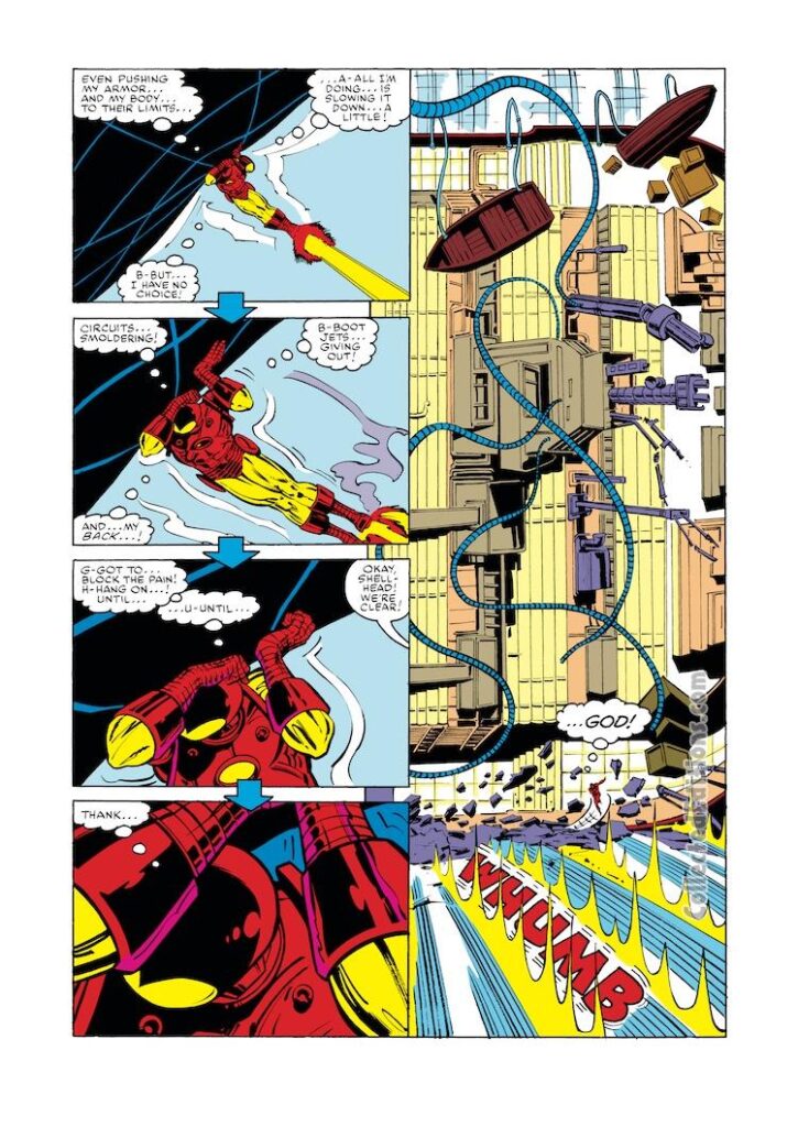 Iron Man #154, pg. 19; pencils, John Romita Jr.; inks, Bob Layton