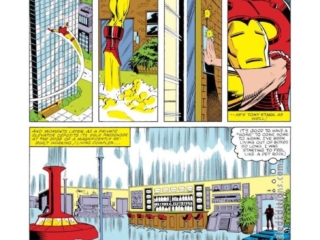 Iron Man #155, pg. 5; pencils, John Romita Jr.; inks, Dan Green; Tony Stark