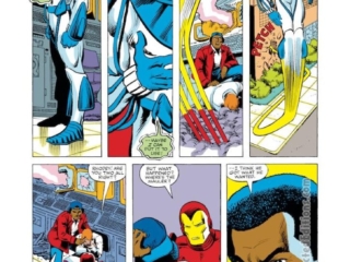 Iron Man #156, pg. 22; pencils, John Romita Jr.; pencils and inks, Pablo Marcos; James Rhodes, Rhodey; Mauler