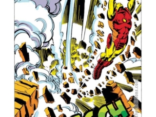 Iron Man #162, pg. 21; pencils, Mike Vosburg; inks, Steve Mitchell; splash page