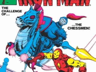 Iron Man #163 cover; pencils and inks, Jim Starlin; The Challenge of the Chessmen